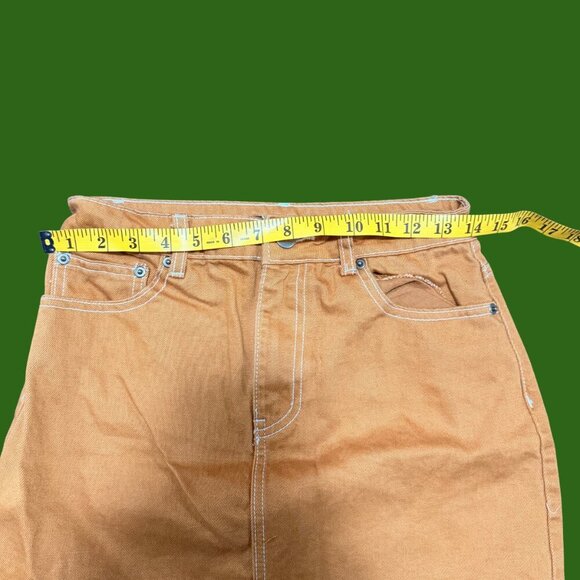 Forever 21 Raw Hem Tan Denim Mini Skirt (Size M) - Picture 5 of 9